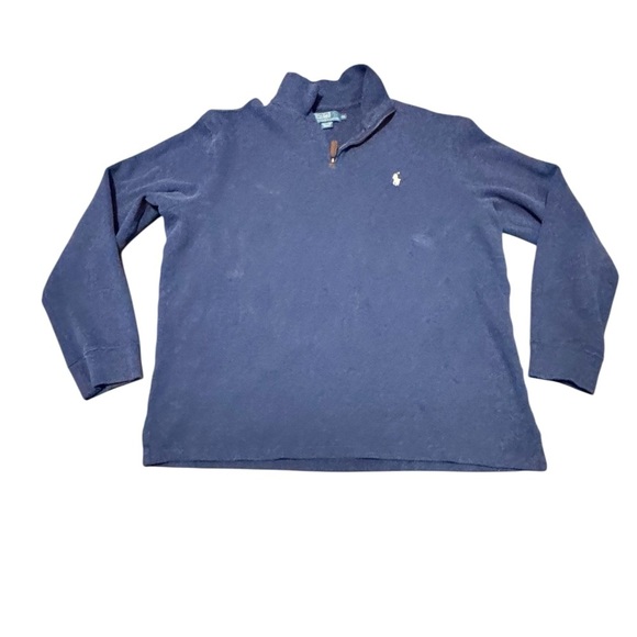 Polo Ralph Lauren Blue Quarter-Zip Pullover Size XL - Picture 3 of 7